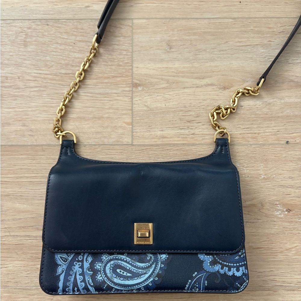Michael Kors Paisley Nathalie Chain Messenger Crossbody Bag